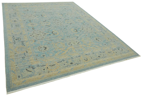 9x12 Hand-Knotted Wool Oushak Rug - 47754