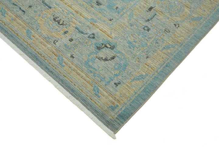 9x12 Hand-Knotted Wool Oushak Rug - 47754