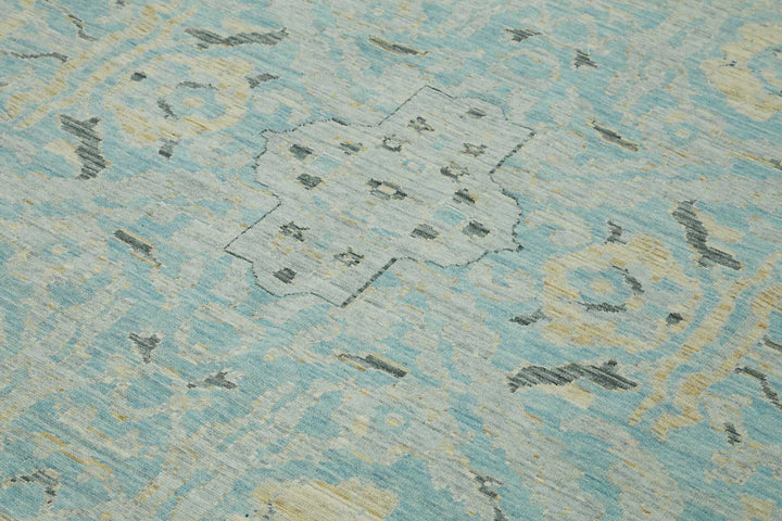 9x12 Hand-Knotted Wool Oushak Rug - 47754