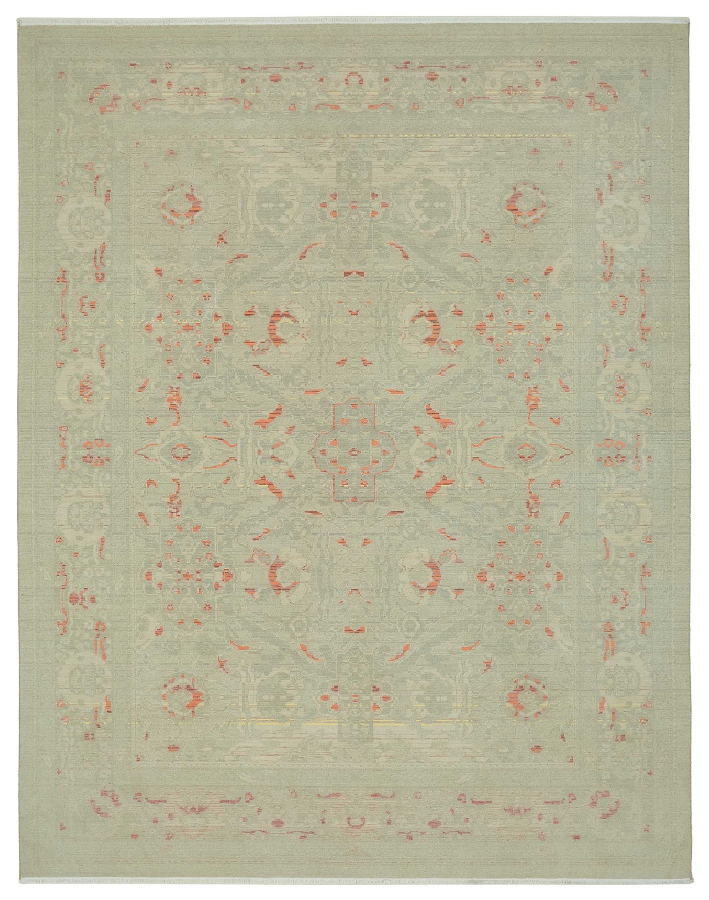 9x11 Hand-Knotted Wool Oushak Rug - 47755