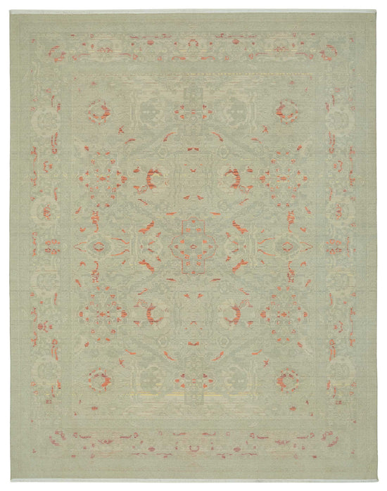 9x11 Hand-Knotted Wool Oushak Rug - 47755