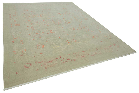 9x11 Hand-Knotted Wool Oushak Rug - 47755