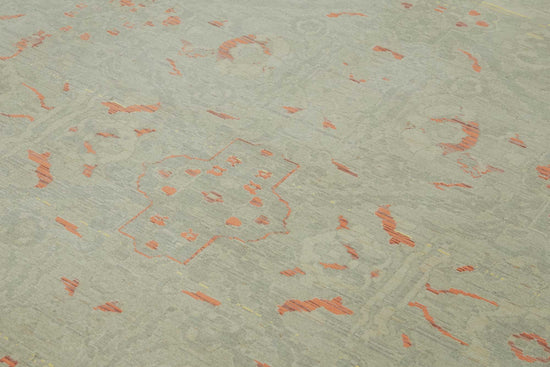 9x11 Hand-Knotted Wool Oushak Rug - 47755