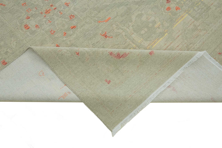 9x11 Hand-Knotted Wool Oushak Rug - 47755