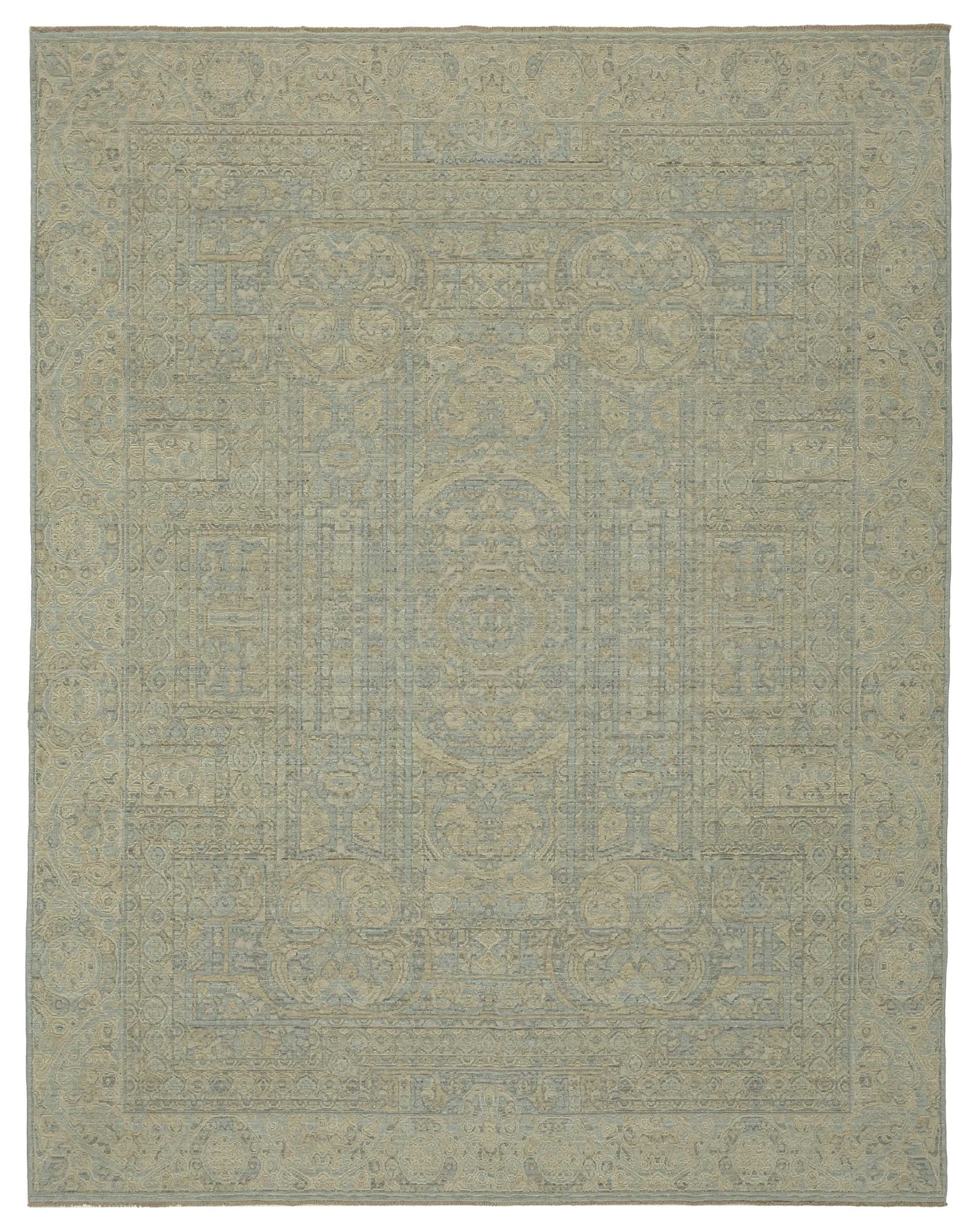 9x11 Hand-Knotted Wool Oushak Rug - 47756