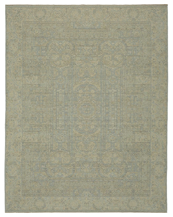 9x11 Hand-Knotted Wool Oushak Rug - 47756