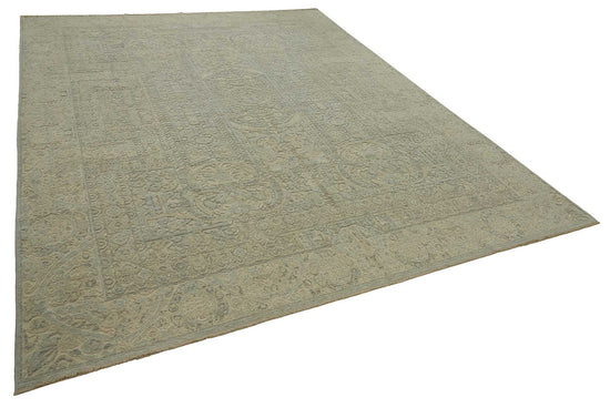 9x11 Hand-Knotted Wool Oushak Rug - 47756