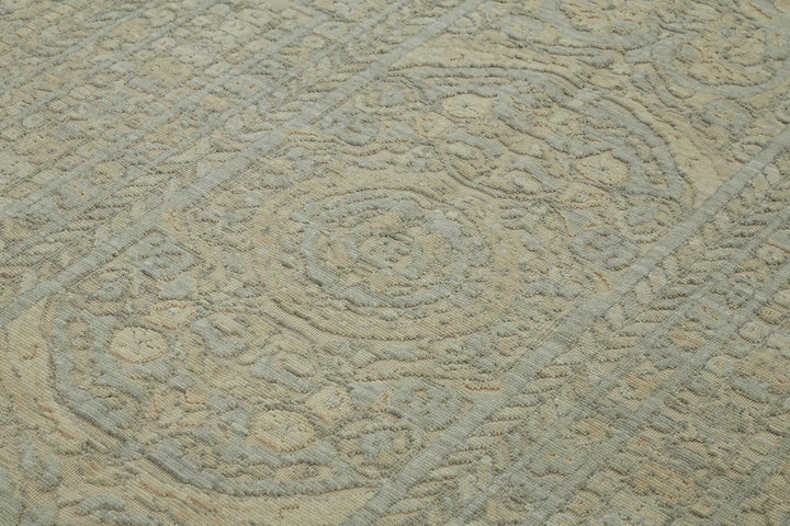 9x11 Hand-Knotted Wool Oushak Rug - 47756