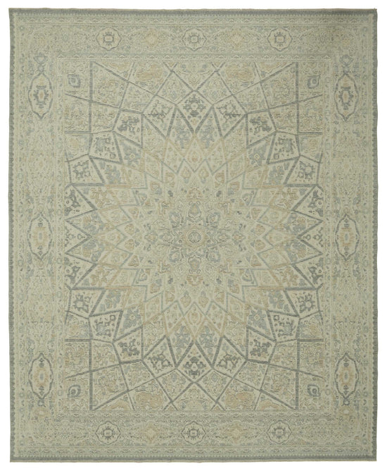 10x12 Hand-Knotted Wool Oushak Rug - 47757