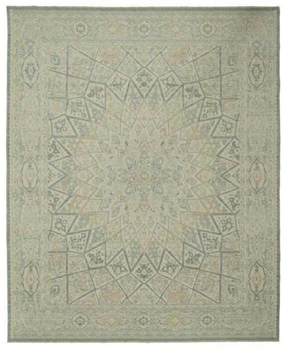 10x12 Hand-Knotted Wool Oushak Rug - 47757