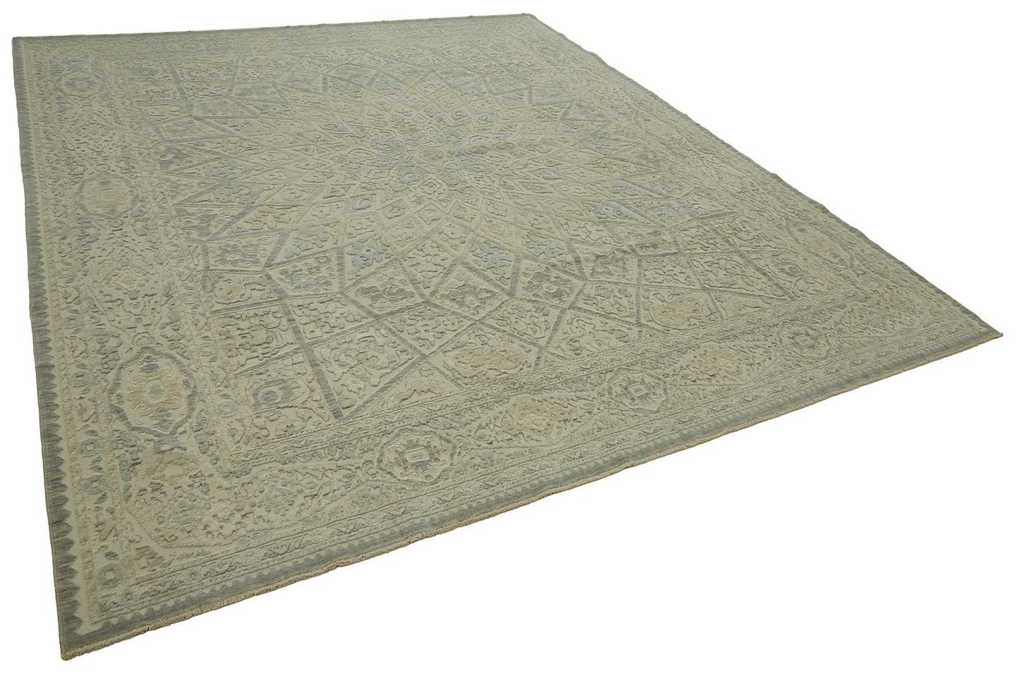 10x12 Hand-Knotted Wool Oushak Rug - 47757