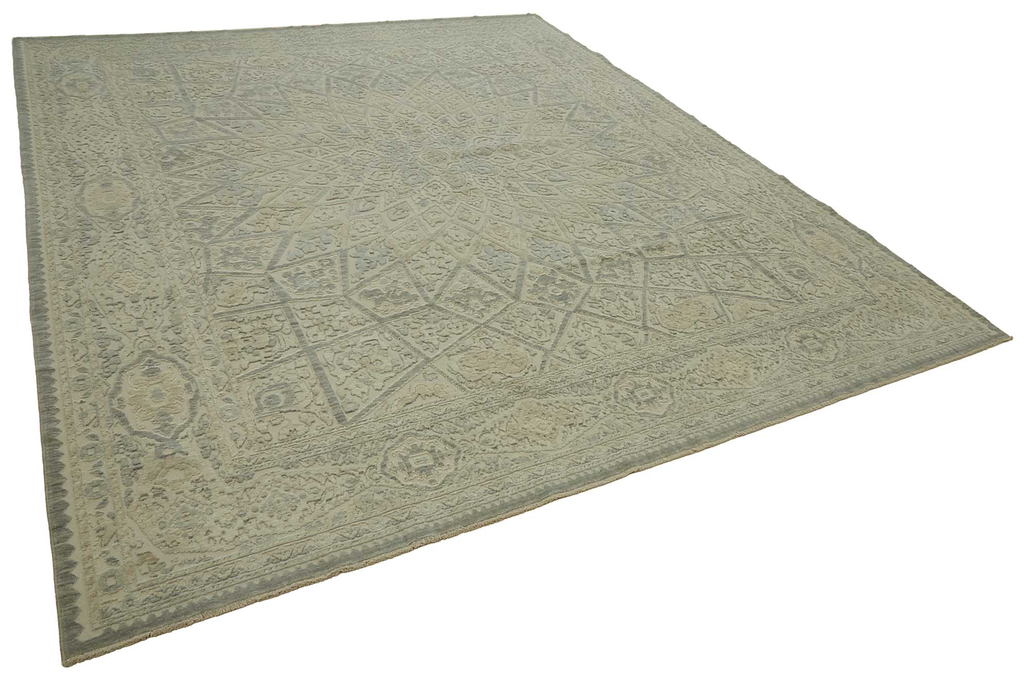 10x12 Hand-Knotted Wool Oushak Rug - 47757