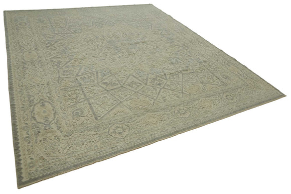 10x12 Hand-Knotted Wool Oushak Rug - 47757