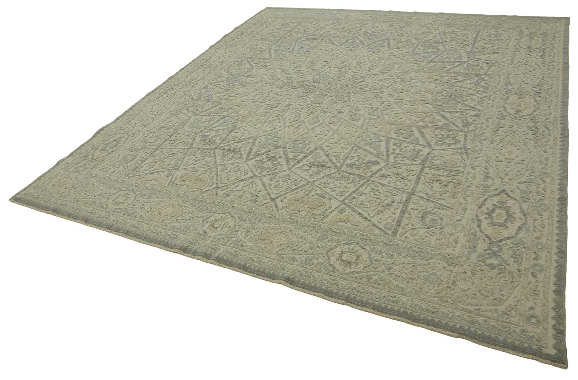 10x12 Hand-Knotted Wool Oushak Rug - 47757
