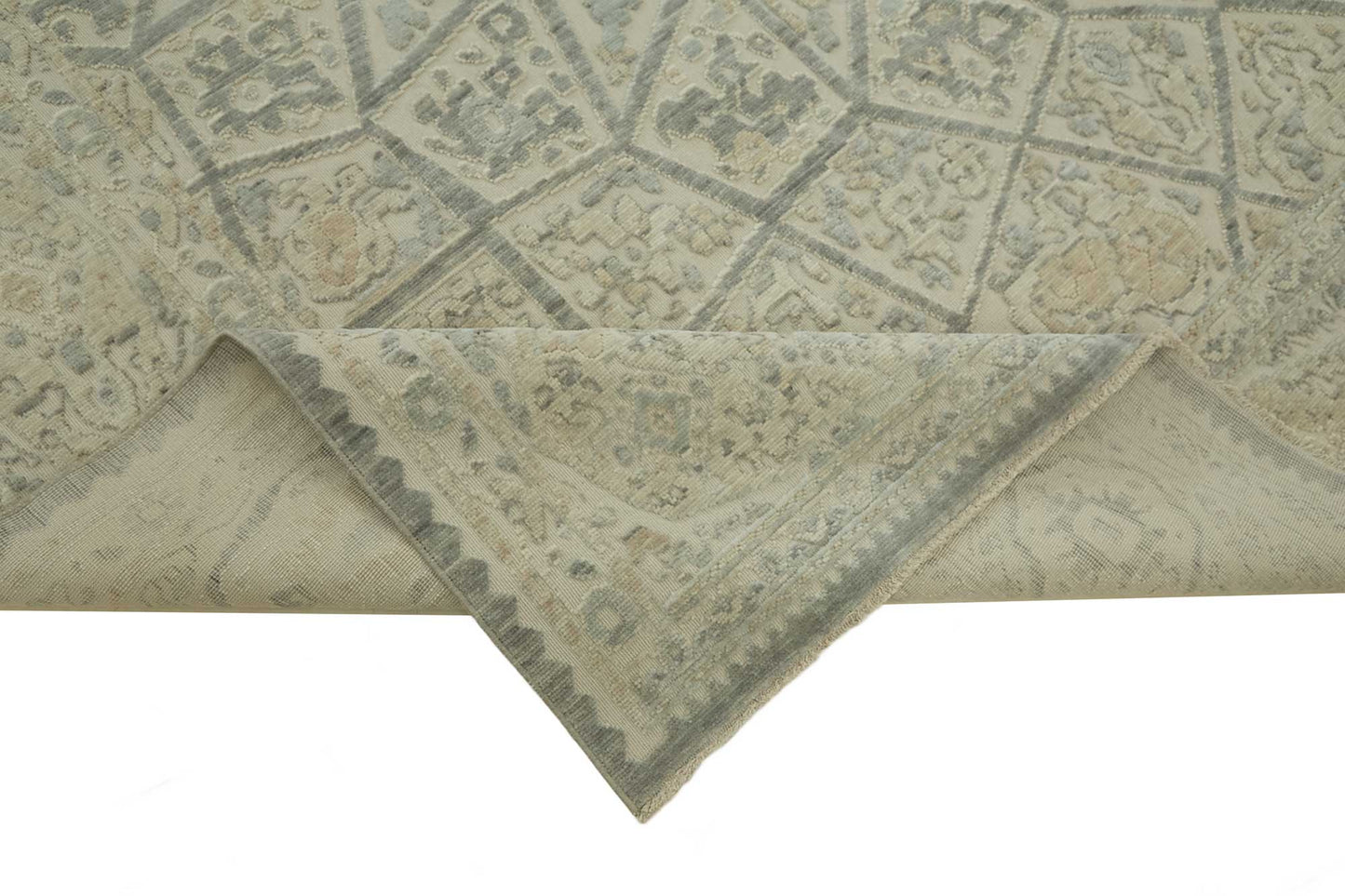 10x12 Hand-Knotted Wool Oushak Rug - 47757