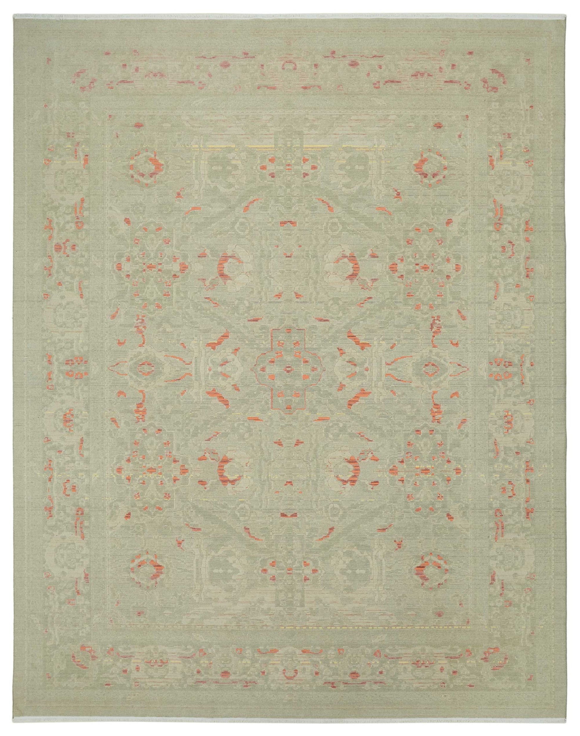 9x11 Hand-Knotted Wool Oushak Rug - 47758