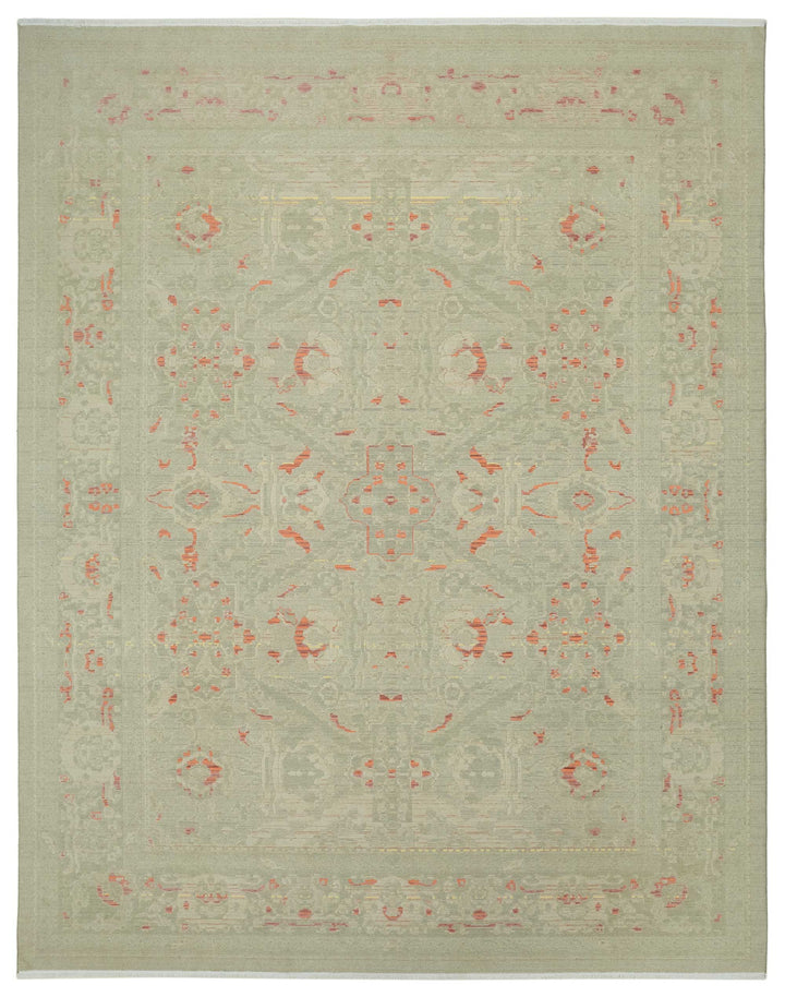 9x11 Hand-Knotted Wool Oushak Rug - 47758
