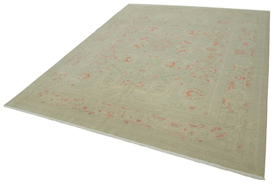 9x11 Hand-Knotted Wool Oushak Rug - 47758
