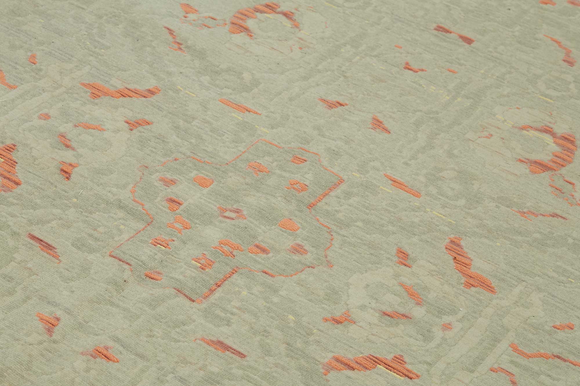 9x11 Hand-Knotted Wool Oushak Rug - 47758