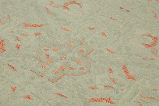 9x11 Hand-Knotted Wool Oushak Rug - 47758