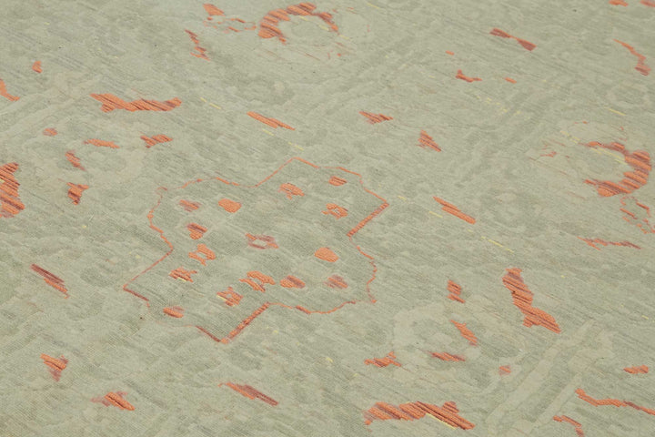 9x11 Hand-Knotted Wool Oushak Rug - 47758