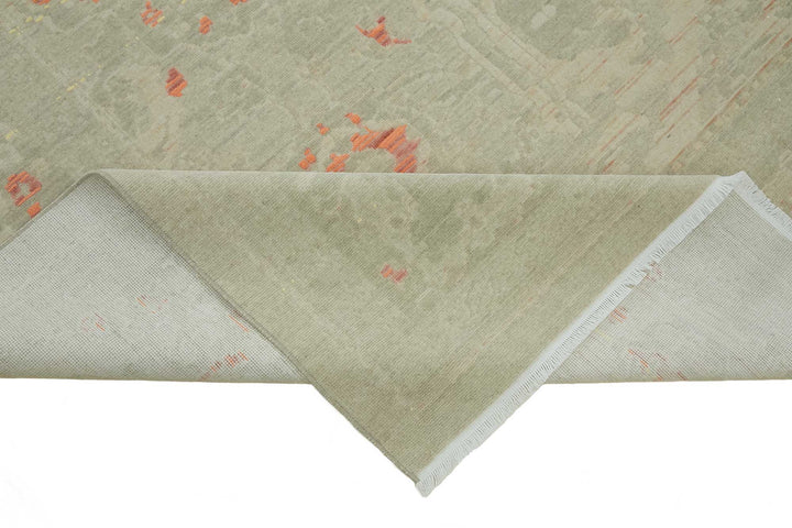 9x11 Hand-Knotted Wool Oushak Rug - 47758