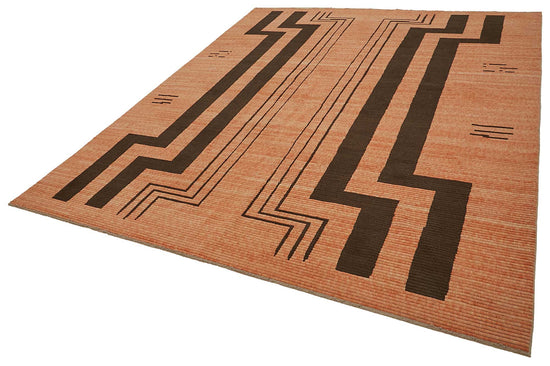 10x12 Hand-Knotted Wool Oushak Rug - 47760