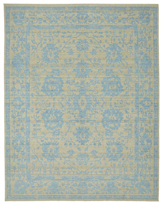 10x13 Hand-Knotted Wool Oushak Rug - 47763