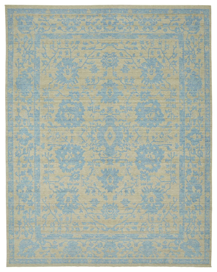 10x13 Hand-Knotted Wool Oushak Rug - 47763