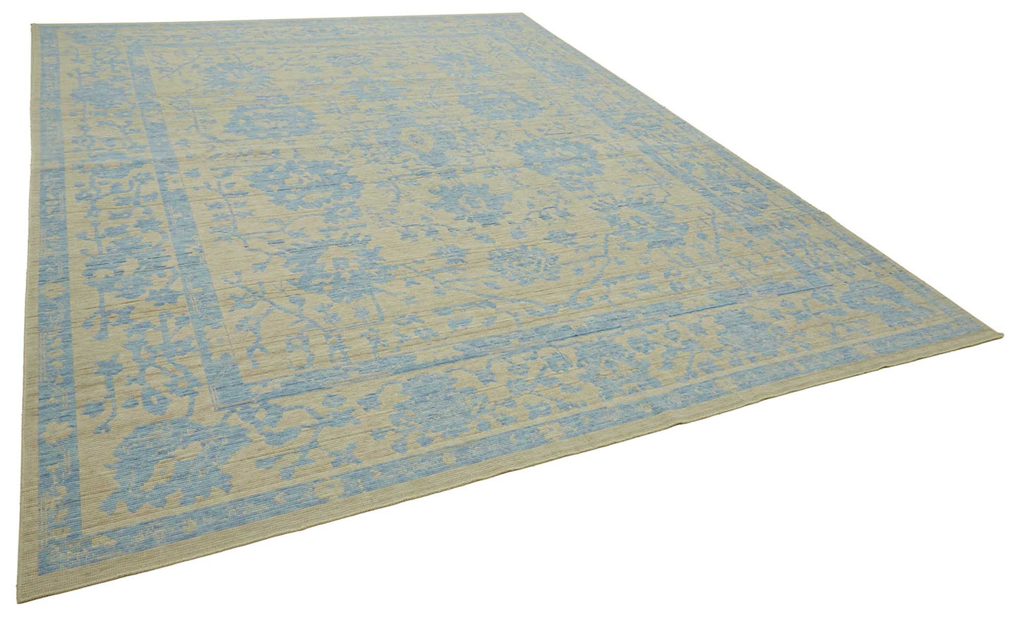 10x13 Hand-Knotted Wool Oushak Rug - 47763