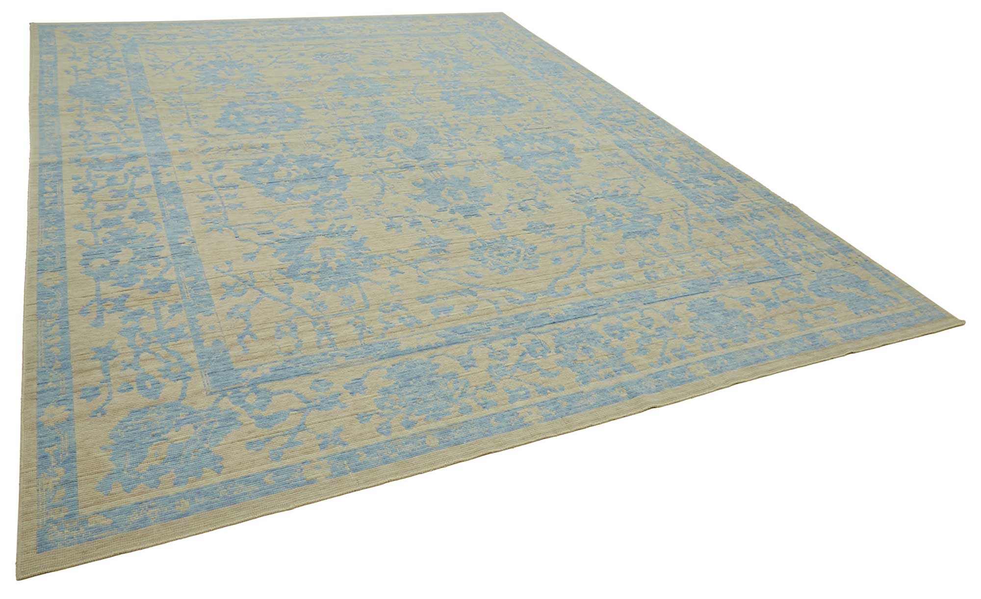 10x13 Hand-Knotted Wool Oushak Rug - 47763