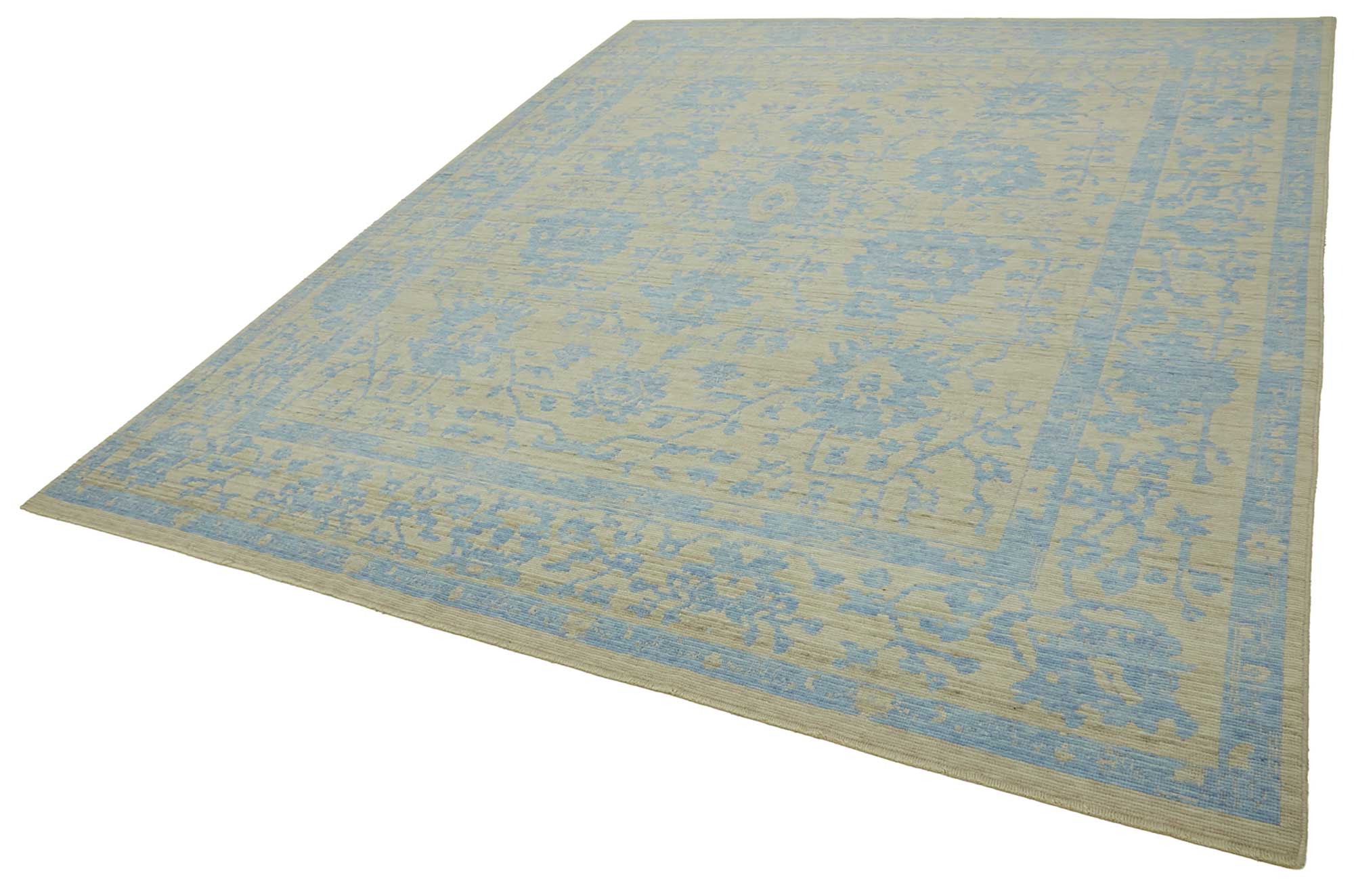 10x13 Hand-Knotted Wool Oushak Rug - 47763