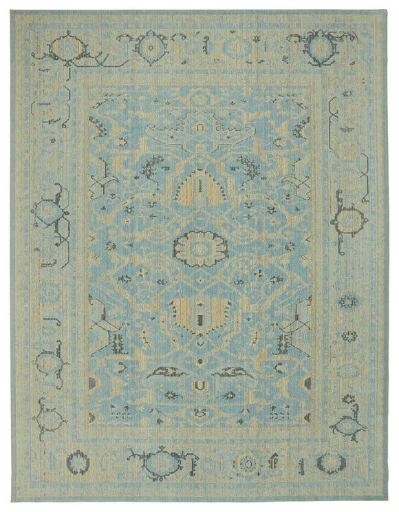 11x14 Hand-Knotted Wool Oushak Rug - 47764