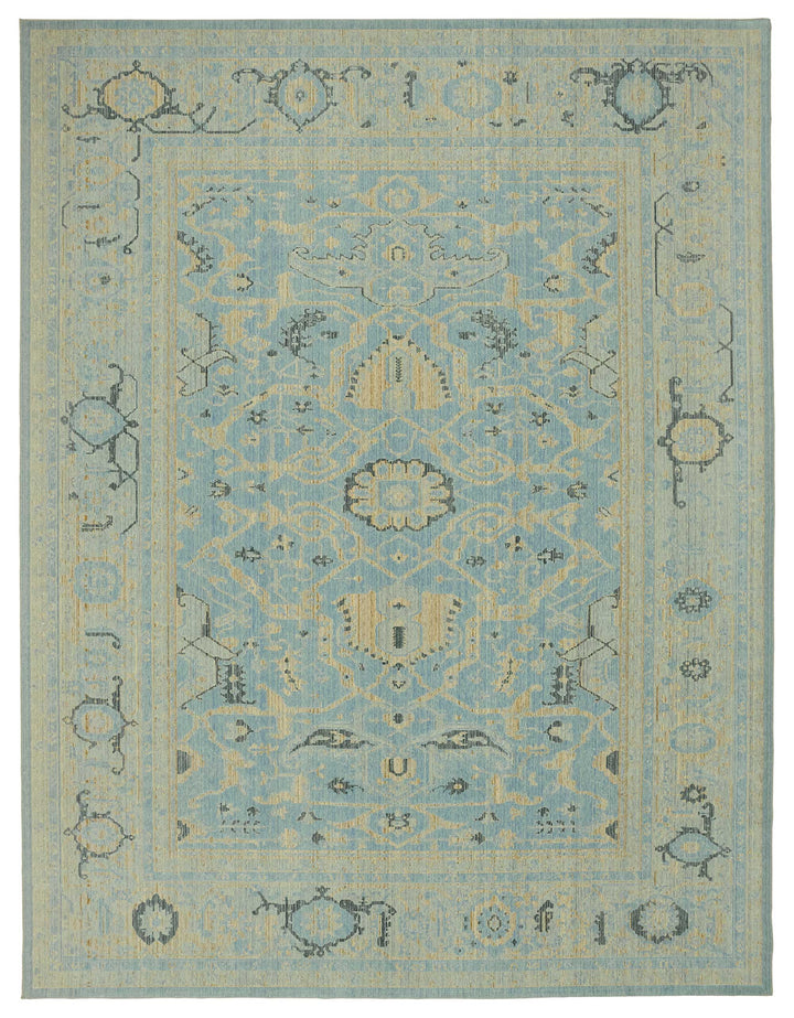 11x14 Hand-Knotted Wool Oushak Rug - 47764