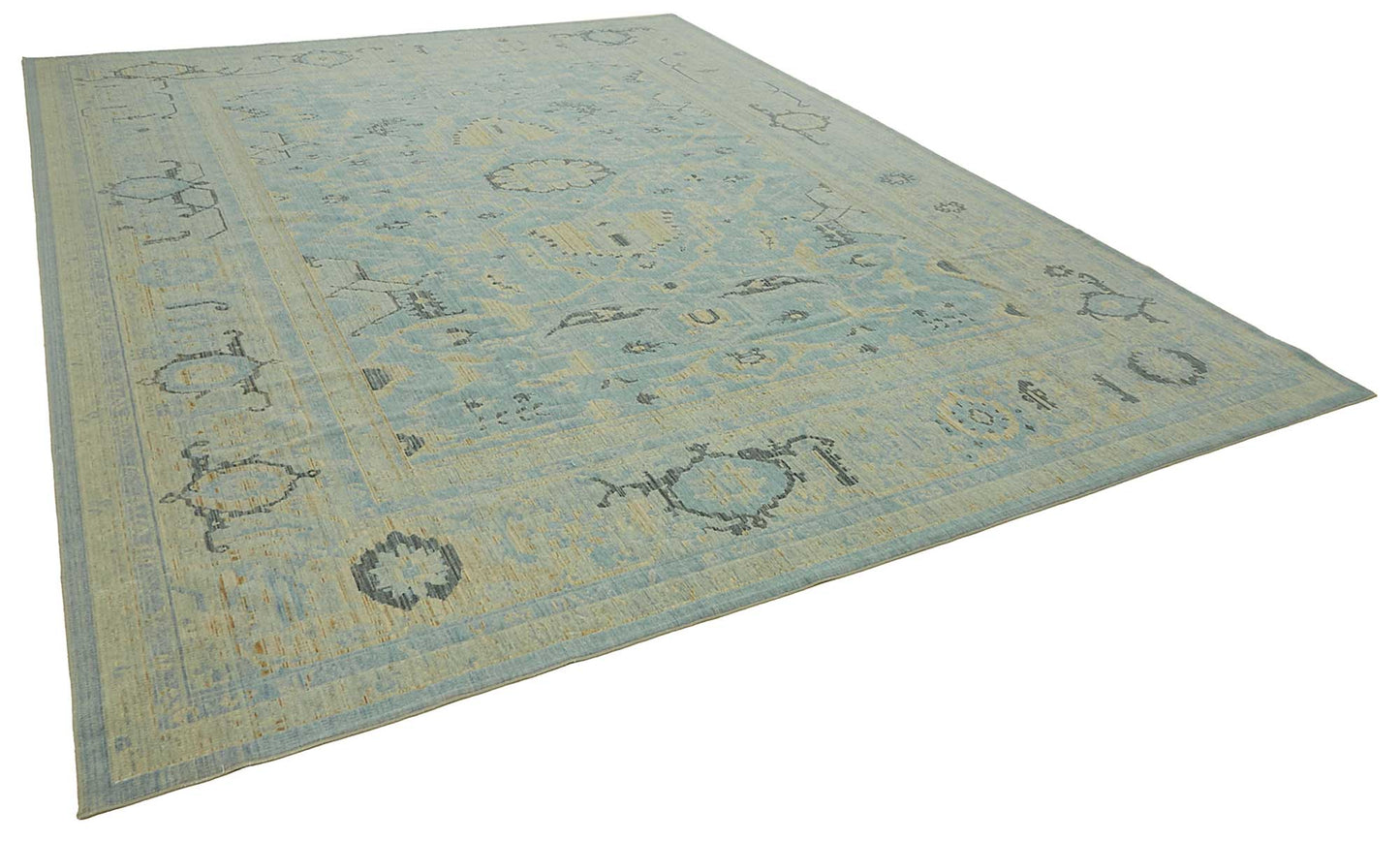 11x14 Hand-Knotted Wool Oushak Rug - 47764