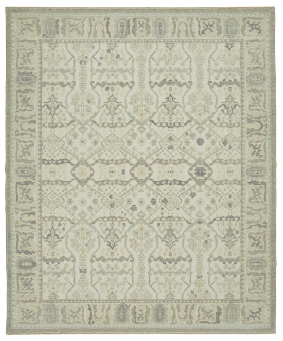 10x12 Hand-Knotted Wool Oushak Rug - 47765