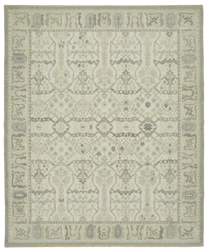 10x12 Hand-Knotted Wool Oushak Rug - 47765