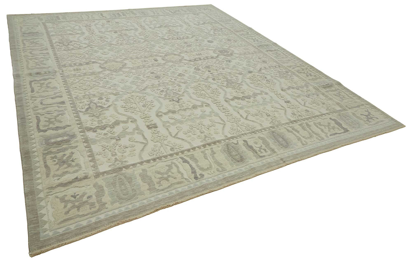10x12 Hand-Knotted Wool Oushak Rug - 47765