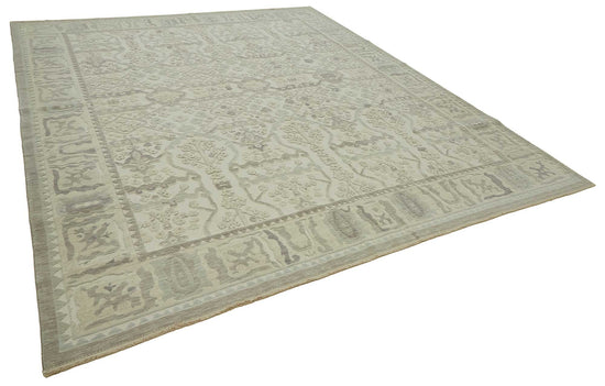 10x12 Hand-Knotted Wool Oushak Rug - 47765