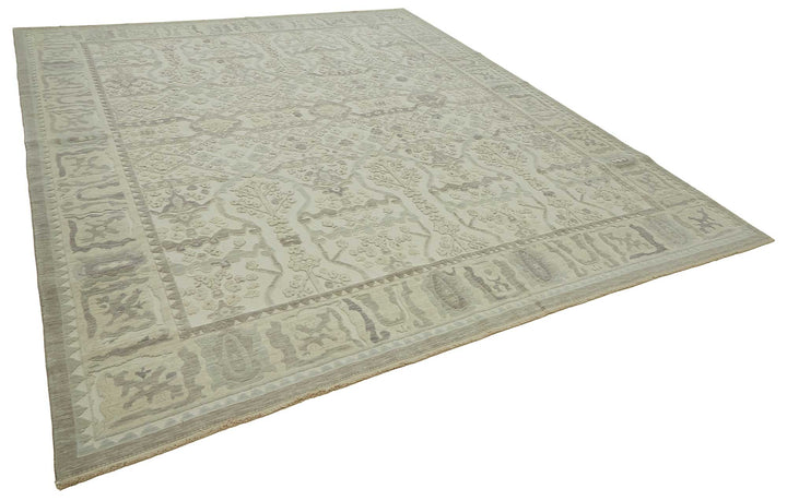 10x12 Hand-Knotted Wool Oushak Rug - 47765