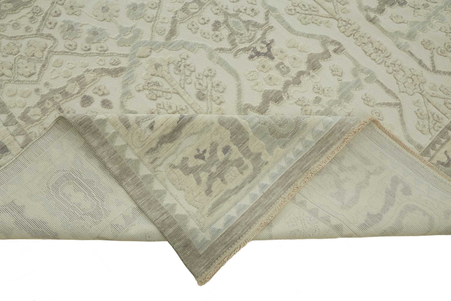 10x12 Hand-Knotted Wool Oushak Rug - 47765