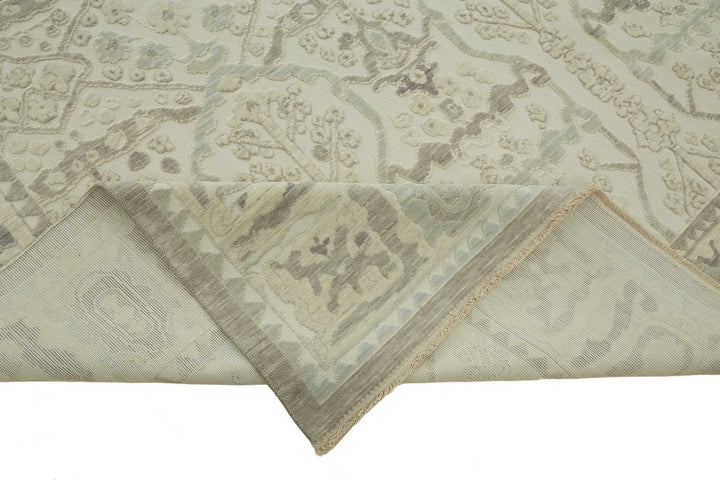 10x12 Hand-Knotted Wool Oushak Rug - 47765