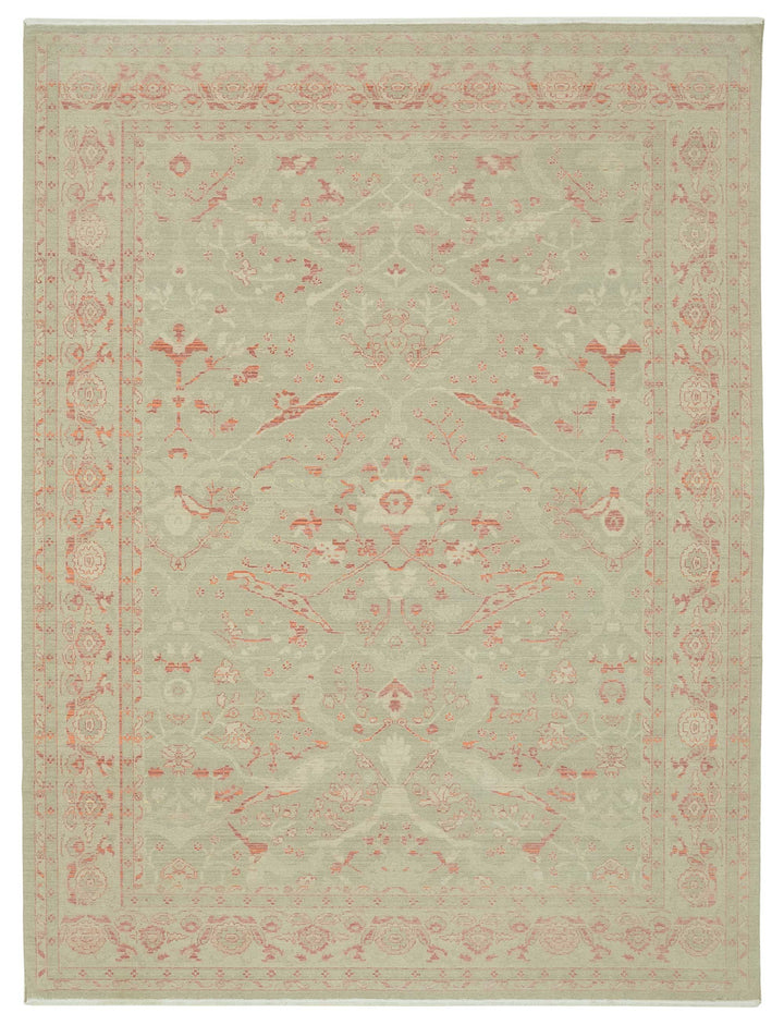 9x12 Hand-Knotted Wool Oushak Rug - 47766
