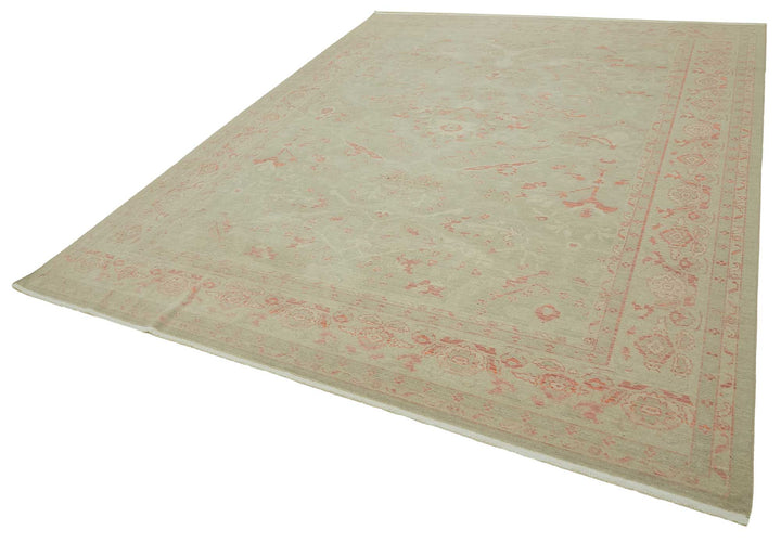 9x12 Hand-Knotted Wool Oushak Rug - 47766