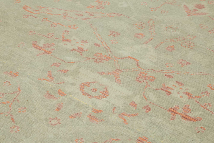 9x12 Hand-Knotted Wool Oushak Rug - 47766