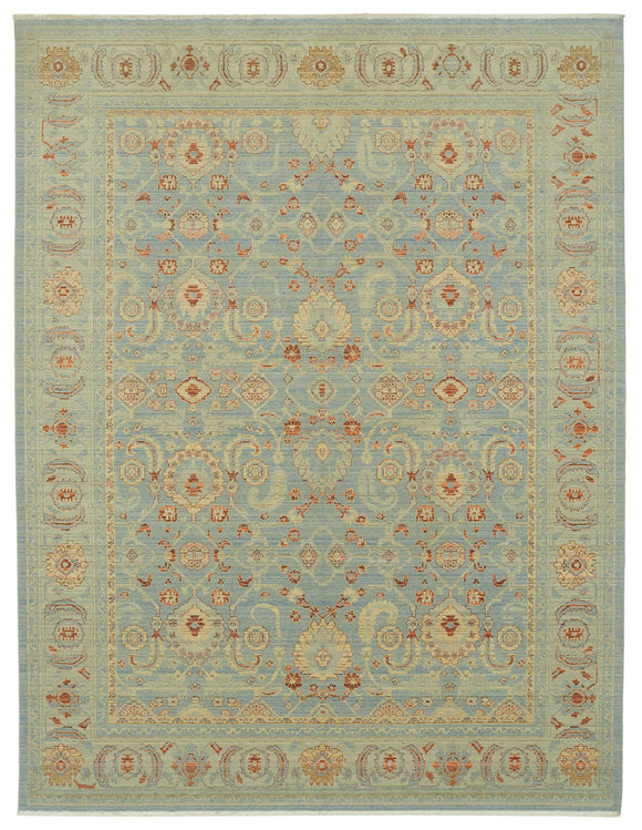 10x13 Hand-Knotted Wool Oushak Rug - 47767