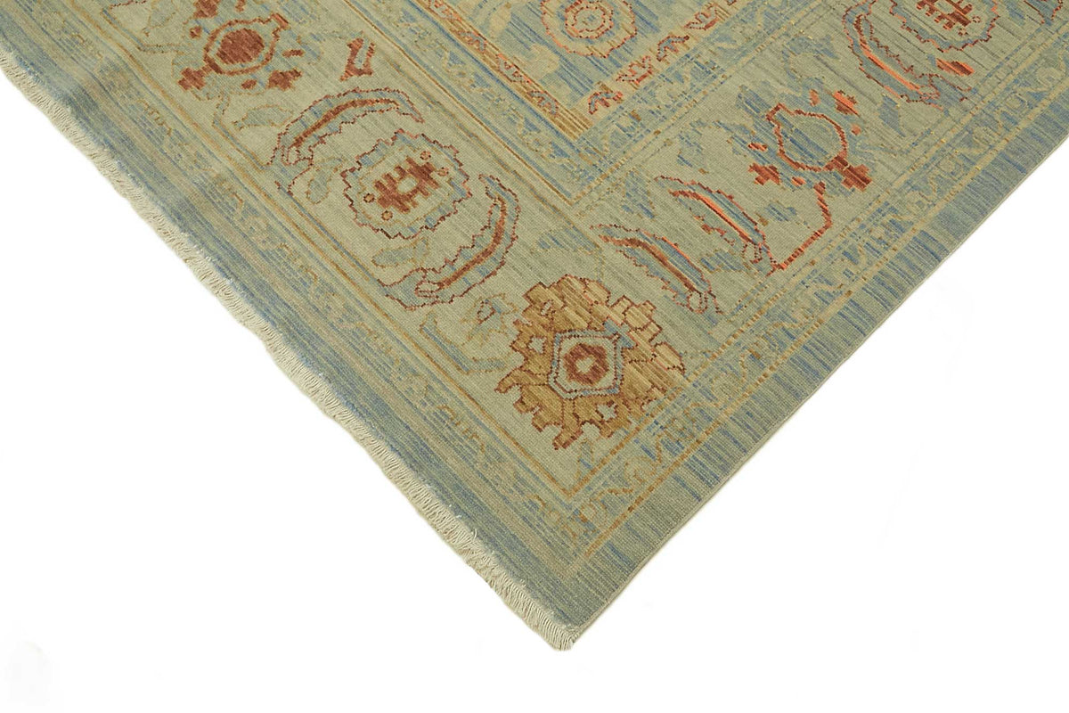 10x13 Hand-Knotted Wool Oushak Rug - 47767