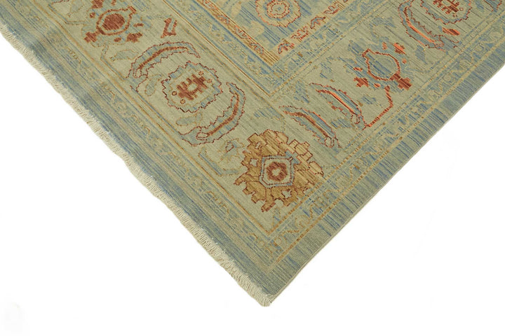 10x13 Hand-Knotted Wool Oushak Rug - 47767