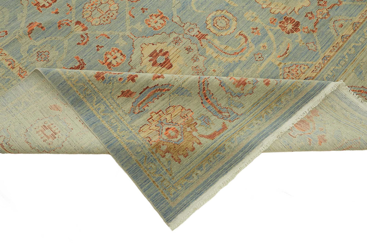 10x13 Hand-Knotted Wool Oushak Rug - 47767