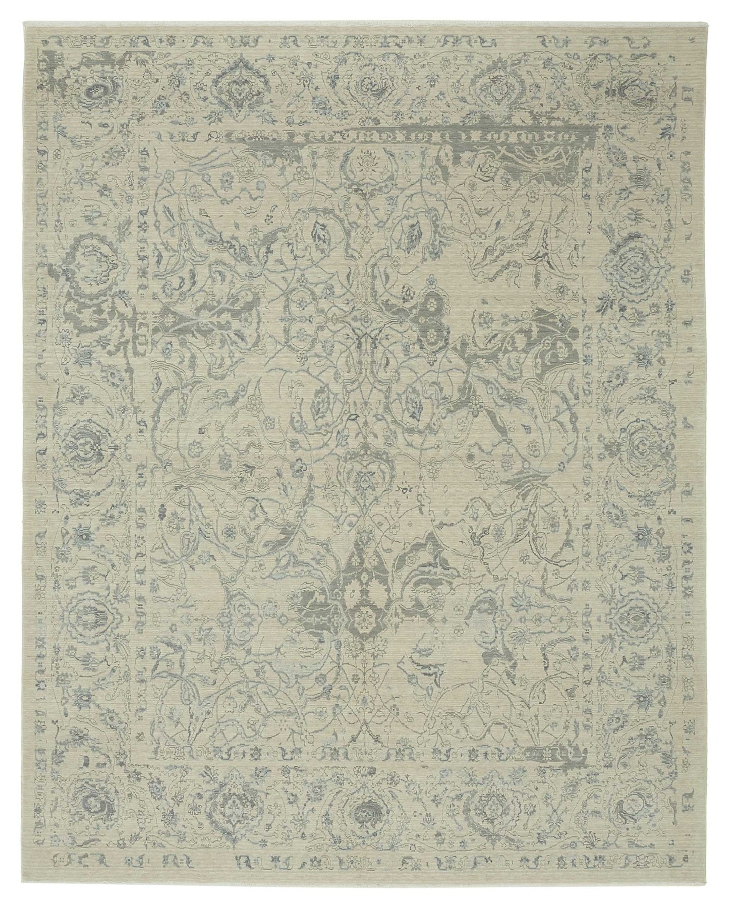 9x12 Hand-Knotted Wool Oushak Rug - 47768